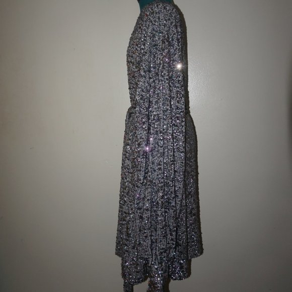 Beautiful Sequin ASOS CURVE Dress With Oversized Sleeves - Picture 4 of 5